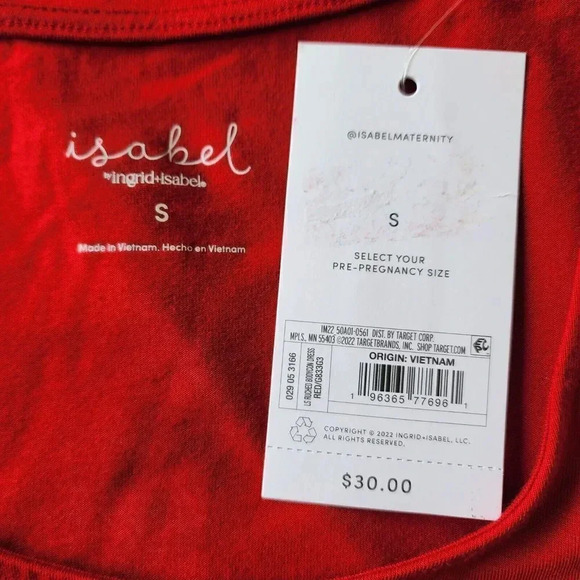NWT Isabel Maternity By Ingrid & Isabel Women Rushed Bodycon Maternity Dress - Picture 5 of 16